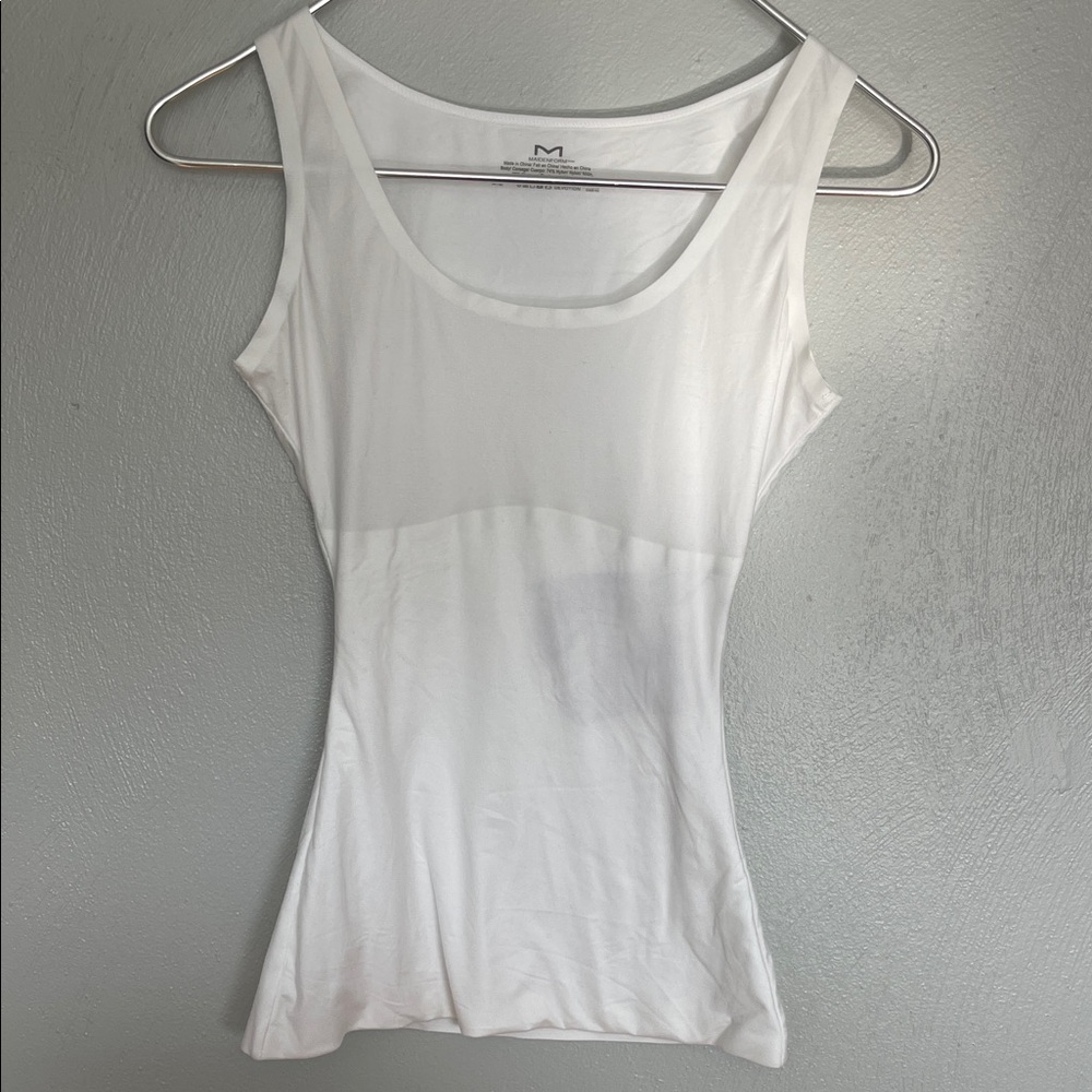 Maidenform Comfort Devotion White Shapewear Tank Top S